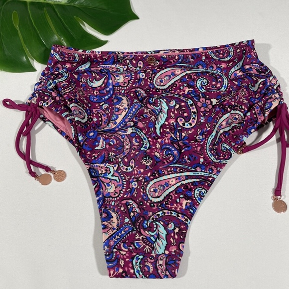 NWT Nanette Lepore [ 6 ] Eugenia‎ High Waist Bikini Bottom Persian Paisley - Picture 11 of 12